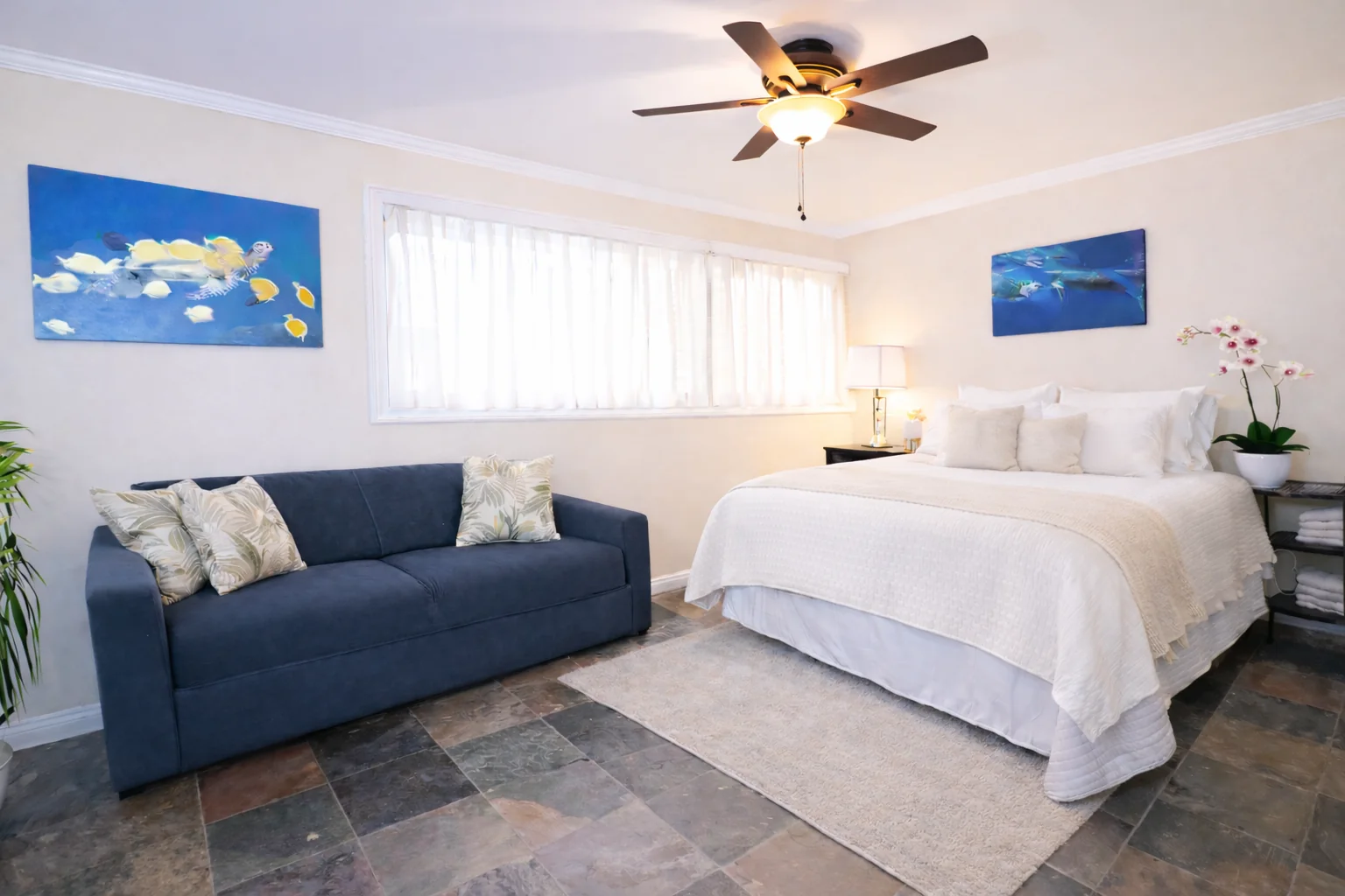 Bedroom with sofa